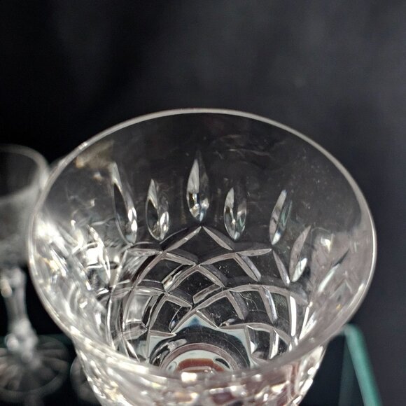 Royal Dartmouth Cut Glass Cordial Glasses 5.5" set-3 vintage elegant crystal - Picture 2 of 14